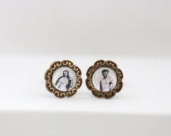 Art History Major - Vintage Style Stud Earrings