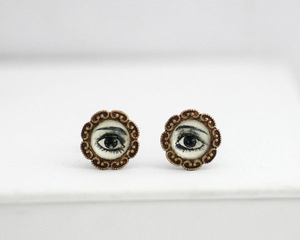 Windows To The Soul - Vintage Style Stud Earrings