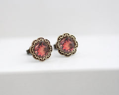 Ferns & Fronds - Vintage Style Stud Earrings