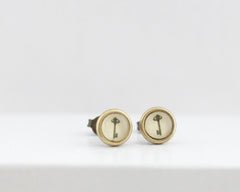 Skeleton Keys - Vintage Style Stud Earrings