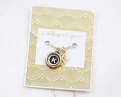 Personalized Vintage Letter Charm - Vintage Style Charm Necklace