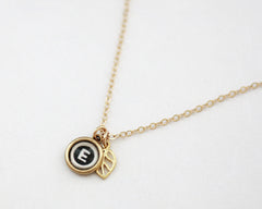 Personalized Vintage Letter Charm - Vintage Style Charm Necklace