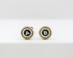 Personalized Initials - Vintage Style Stud Earrings