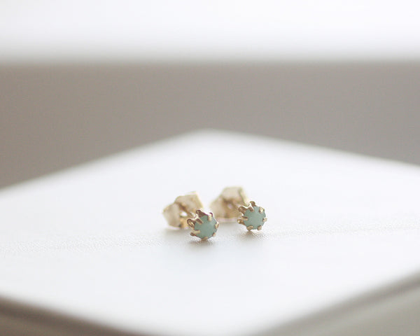 Mint Mini - Tiny 14kt Gold Filled Studs