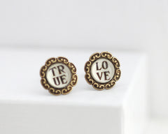 True Love - Vintage Style Stud Earrings