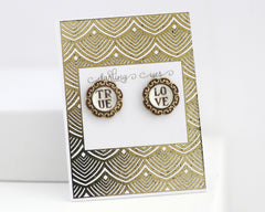 Old Fashioned Romantic - Vintage Style Charm Necklace, Earring, & Greeting Card Set
