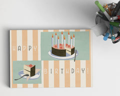 Birthday Cake - Illustrated Greeting Card