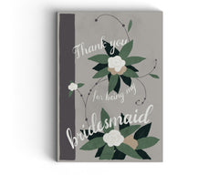 Thank You For Being My Bridesmaid - Illustrated Greeting Card