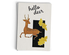 Hello Deer - Illustrated Greeting Card