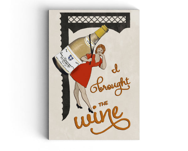 I Brought The Wine - Illustrated Greeting Card