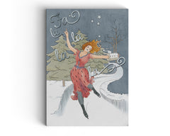 Fa La La La La - Illustrated Greeting Card