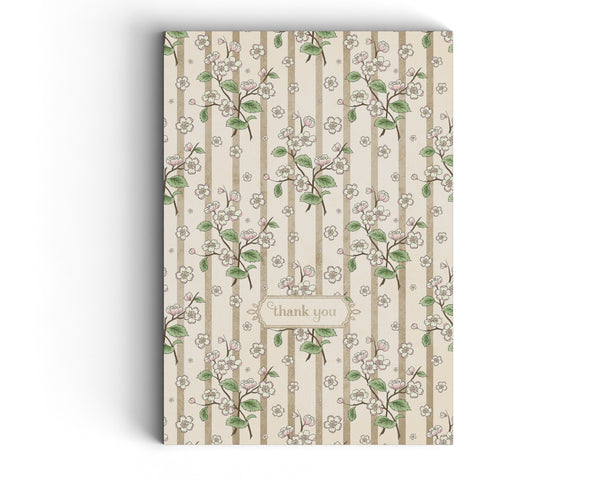 Apple Blossom Thank You - Illustrated Greeting Card