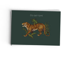 Go Get 'Em Tiger - Illustrated Greeting Card